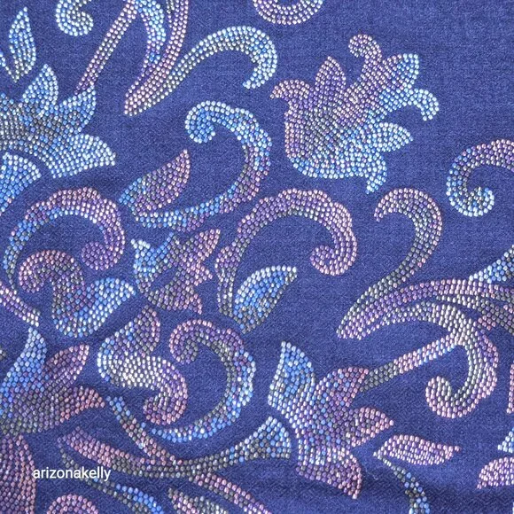 NWOT Crystal Cashmere Scarf Bedazzled Gem Sparkle Rhinestone Ahujasons - Picture 15 of 17